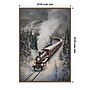Amanti Art Snowfall Steam Train by Melloi Art Prints Framed Canvas Wall Art Print, 23"W x 33"H (A426710345282)~#|#~sp324385632_sc7
