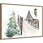Amanti Art Snowy Vermont Farm by Patricia Pinto Framed Canvas Wall Art Print, 33"W x 23"H (A426710345323)~#|#~sp324385657_sc7
