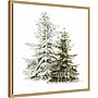 Amanti Art Vintage Wooded Holiday Trees in Snow by Katie Pertiet Framed Canvas Wall Art Print, 22"W x 22"H (A42675456648)~#|#~sp324385784_sc7