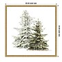 Amanti Art Vintage Wooded Holiday Trees in Snow by Katie Pertiet Framed Canvas Wall Art Print, 22"W x 22"H (A42675456648)~#|#~sp324385787_sc7