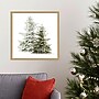 Amanti Art Vintage Wooded Holiday Trees in Snow by Katie Pertiet Framed Canvas Wall Art Print, 22"W x 22"H (A42675456648)~#|#~sp324385789_sc7