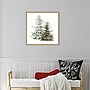 Amanti Art Vintage Wooded Holiday Trees in Snow by Katie Pertiet Framed Canvas Wall Art Print, 22"W x 22"H (A42675456648)~#|#~sp324385790_sc7