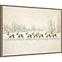 Amanti Art Winter Wonderland: Reindeer Procession by Melloi Art Prints Framed Canvas Wall Art Print, 33"W x 23"H (A426710345280)~#|#~sp324385795_sc7
