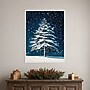 Amanti Art Winter Snowy Pine Tree by Pictufy Studio Framed Canvas Wall Art Print, 23"W x 30"H (A426710345298)~#|#~sp324385807_sc7