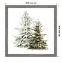 Amanti Art Vintage Wooded Holiday Trees in Snow by Katie Pertiet Framed Canvas Wall Art Print, 16"W x 16"H (A42675322524)~#|#~sp324385862_sc7