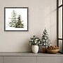 Amanti Art Vintage Wooded Holiday Trees in Snow by Katie Pertiet Framed Canvas Wall Art Print, 16"W x 16"H (A42675322524)~#|#~sp324385865_sc7