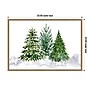 Amanti Art Three watercolor Christmas trees by Rosana Laiz Blursbyai Framed Canvas Wall Art Print, 33"W x 23"H (A426710345312)~#|#~sp324385884_sc7