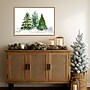 Amanti Art Three watercolor Christmas trees by Rosana Laiz Blursbyai Framed Canvas Wall Art Print, 33"W x 23"H (A426710345312)~#|#~sp324385887_sc7