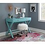 Linon Home Decor Products Peggy 44"W Writing Desk, Blue (862264BLU01U)~#|#~sp324445261_sc7
