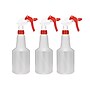 Hospeco 24 oz. Spray Bottle with Trigger, Clear/White/Red, 3/Pack (ST5024WG580603)~#|#~sp324510677_sc7