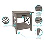 Regency Key West 20"W Wooden End Table, Washed Gray (KWT120WG)~#|#~sp324684748_sc7