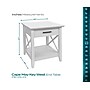 Regency Key West 20"W Wooden End Table, Pure White Oak (KWT120WT)~#|#~sp324684758_sc7