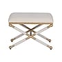 Linon Home Décor Products Ashburn Campaign Accent Chair, Oatmeal/Gold (426033GLDOAT01ASU)~#|#~sp324684886_sc7