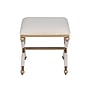 Linon Home Décor Products Ashburn Campaign Accent Chair, Oatmeal/Gold (426033GLDOAT01ASU)~#|#~sp324684887_sc7