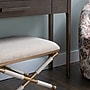Linon Home Décor Products Ashburn Campaign Accent Chair, Oatmeal/Gold (426033GLDOAT01ASU)~#|#~sp324684891_sc7
