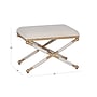 Linon Home Décor Products Ashburn Campaign Accent Chair, Oatmeal/Gold (426033GLDOAT01ASU)~#|#~sp324684892_sc7