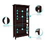 Regency Key West 66"H 5-Shelf Bookcase with Adjustable Shelves, Black Cherry (KWB132BC-03)~#|#~sp324684915_sc7
