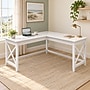 Regency Key West 60"W L-Shaped Computer Desk, Pure White Oak (KWD160WT)~#|#~sp324684923_sc7