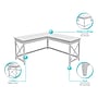 Regency Key West 60"W L-Shaped Computer Desk, Pure White Oak (KWD160WT)~#|#~sp324684925_sc7