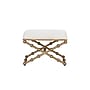 Linon Home Décor Products Ashburn Campaign Accent Chair, Gold/Cream Boucle (426033GLDCRM01ASU)~#|#~sp324684960_sc7