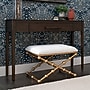 Linon Home Décor Products Ashburn Campaign Accent Chair, Gold/Cream Boucle (426033GLDCRM01ASU)~#|#~sp324684963_sc7