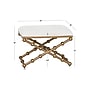 Linon Home Décor Products Ashburn Campaign Accent Chair, Gold/Cream Boucle (426033GLDCRM01ASU)~#|#~sp324684964_sc7