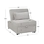 Linon Home Decor Products Boone Corduroy Sofa Bed, Grey (23S1010GCORD)~#|#~sp324685811_sc7