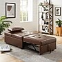 Linon Home Decor Products Boone Faux Leather Sofa Bed, Brown (19S1010BP)~#|#~sp324685836_sc7