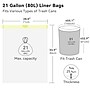 Ninestars 21-Gallon Trash Bag, High Density, 1 mil, White, 45 Total Bags (NSTB-21-45)~#|#~sp324803172_sc7