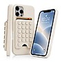 Argento FLNT MagSafe Silicone MG Phone Case with Suction Cup Wallet for iPhone 16 Pro MAX, Beige (IC028-6X-GRG)~#|#~sp324945468_sc7