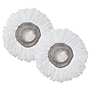 True & Tidy Reusable Microfiber 13.5" Spray Mop Wet Mop Pads, White, 2/Pack (MP-365)~#|#~sp324946131_sc7