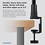 Arkon Mounts Slim-Grip Tablet Holder with Heavy-Duty Clamp Mount, Black (TABRM086)~#|#~sp324946426_sc7