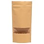 Excello Brands 9.6" x 4.5" Stand-Up Kraft Bags with Clear Window, Brown, 5/Pack (STBG-MD-5PK)~#|#~sp325129294_sc7