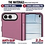 SaharaCase Hinge Protection Phone Case with Screen Protector for iPhone DUO, Shock Absorbing, Dark Pink (CP01221)~#|#~sp325139304_sc7