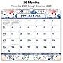 2027 Excello Brands 8.5" x 3.75" Monthly Desk or Wall Calendar, Colorful Botanicals (DKWC-CY27-8511-30)~#|#~sp325198935_sc7