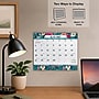 2027 Excello Brands 8.5" x 3.75" Monthly Desk or Wall Calendar, Teal Floral (DKWC-CY27-8511-17)~#|#~sp325198942_sc7
