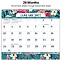 2027 Excello Brands 8.5" x 3.75" Monthly Desk or Wall Calendar, Teal Floral (DKWC-CY27-8511-17)~#|#~sp325198943_sc7