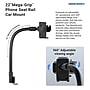 Arkon Mounts eat Rail or Floor Mount with Mega Grip Phone Holder for Cars and Trucks, Black (SM488L22)~#|#~sp325263880_sc7