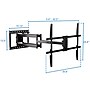 Mount-It! Full-Motion TV Wall Mount with Extra-Long Extension for 43" to 100" TVs, Holds Up to 132 lbs., Black (MI-401)~#|#~sp325264120_sc7
