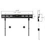 Mount-It! No-Stud Fixed TV Wall Mount for 37" to 85" TVs, Holds Up to 110 lbs., Black (MI-379)~#|#~sp325264181_sc7