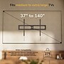 Mount-It! Heavy-Duty XXL Fixed TV Wall Mount for 37" to 140" TVs, Holds Up to 275 lbs., Black (MI-14011)~#|#~sp325264191_sc7