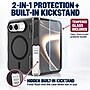 SaharaCase Heavy-Duty Kickstand Hinge Case with Screen Protector for iPhone Duo, Black (CP01218)~#|#~sp325264232_sc7