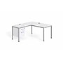 Boss Office Products Simple System 60"W L-Shaped Desk with File Pedestal, White (SGSD029-101-WT)~#|#~sp325264271_sc7