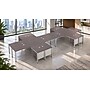 Boss Office Products Simple System 66"W L-Shaped Desk with File Pedestal, Driftwood, 8/Set (SGSD028-102)~#|#~sp325264348_sc7