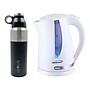 Brentwood 1.7L Cordless Electric Kettle with 24-oz. Vacuum-Insulated Water Bottle, White/Black/Silver (KITBTWKETTLE02)~#|#~sp325264478_sc7