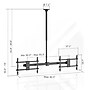 Mount-It! Dual TV Ceiling Mount with Long Pole for 35" to 60" TVs, Holds Up to 88 lbs. per Screen, Black (MI-522L)~#|#~sp325264511_sc7