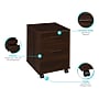 Regency Key West 2-Drawer Mobile File Cabinet, Letter Size, Lockable, 22.28"H x 15.51"W x 15.75"D, Black Cherry (KWF116BC)~#|#~sp325264545_sc7
