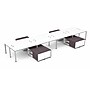 Boss Office Products Simple System 66"W Desk with Storage Cabinet, White, 8/Set (SGSD026-202-WT)~#|#~sp325264598_sc7