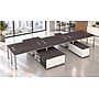 Boss Office Products Simple System 71"W Desk with Storage Cabinet, Driftwood, 6/Set (SGSD022-203)~#|#~sp325264719_sc7