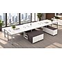 Boss Office Products Simple System 71"W Desk with Storage Cabinet, White, 6/Set (SGSD022-203-WT)~#|#~sp325264726_sc7